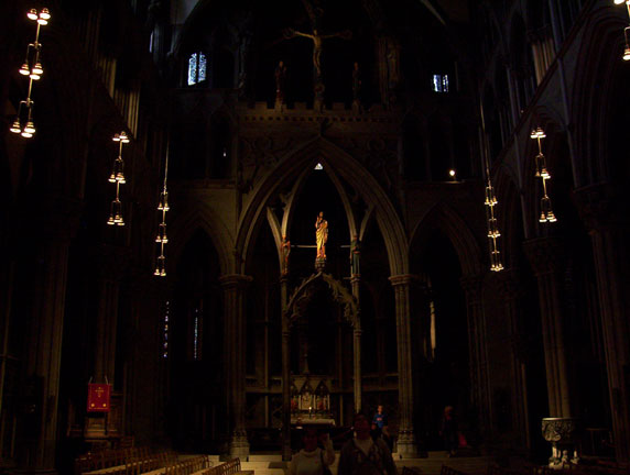Interior of the Nidarosdomen in Trondheim