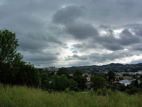 View over Tronheim from the walls of its fortress.
